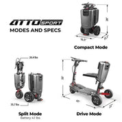 ATTO SPORT Portable Mobility Scooter