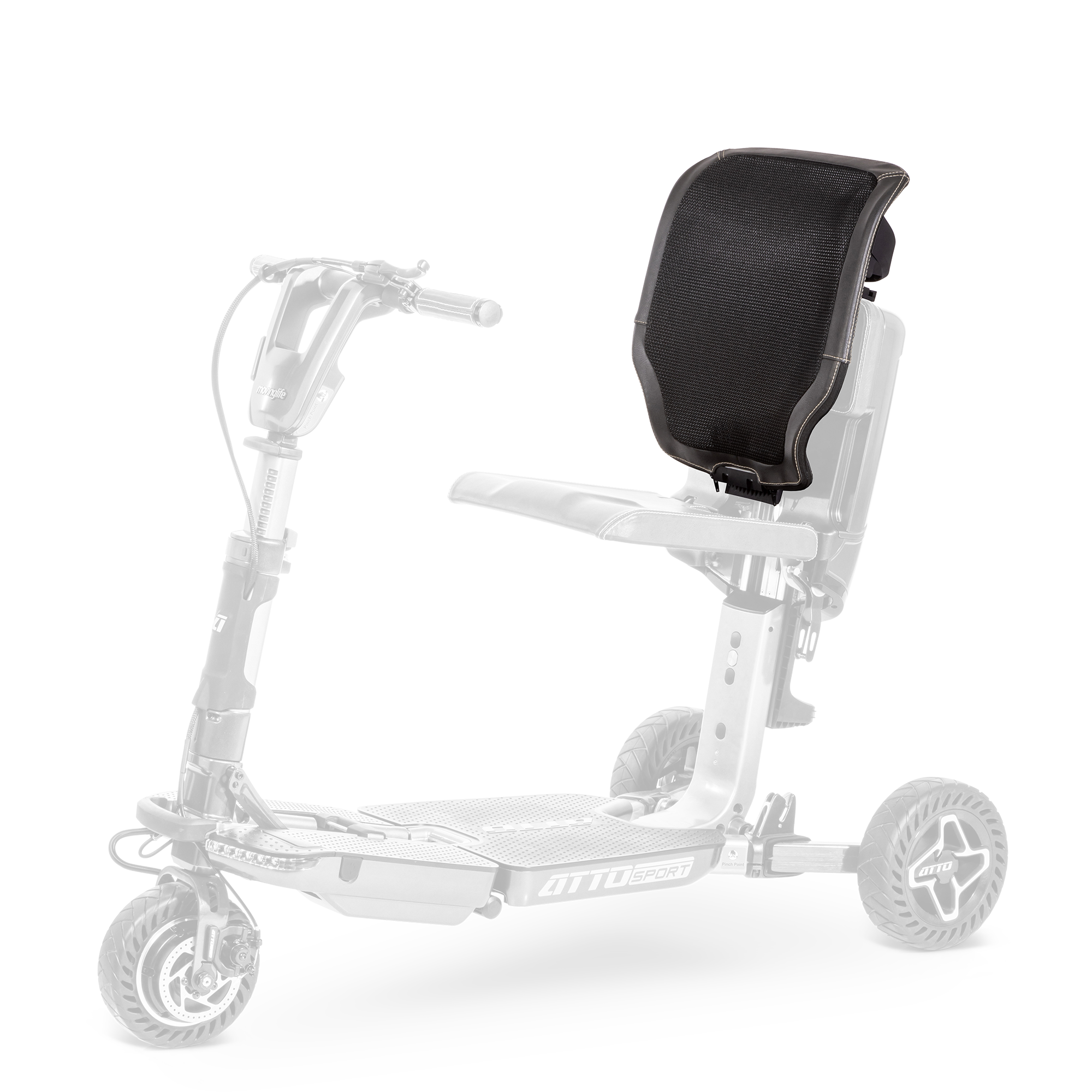 Atto Folding Mobility  Scooter Backrest for Maximal commutability 